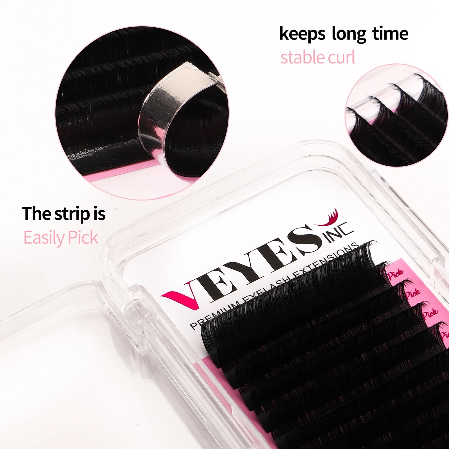 Veyes Inc Classic Eyelash Extensions Veyes lashes 8-16 Mix Individual Lash Extensions Matte Black Silk Lashes