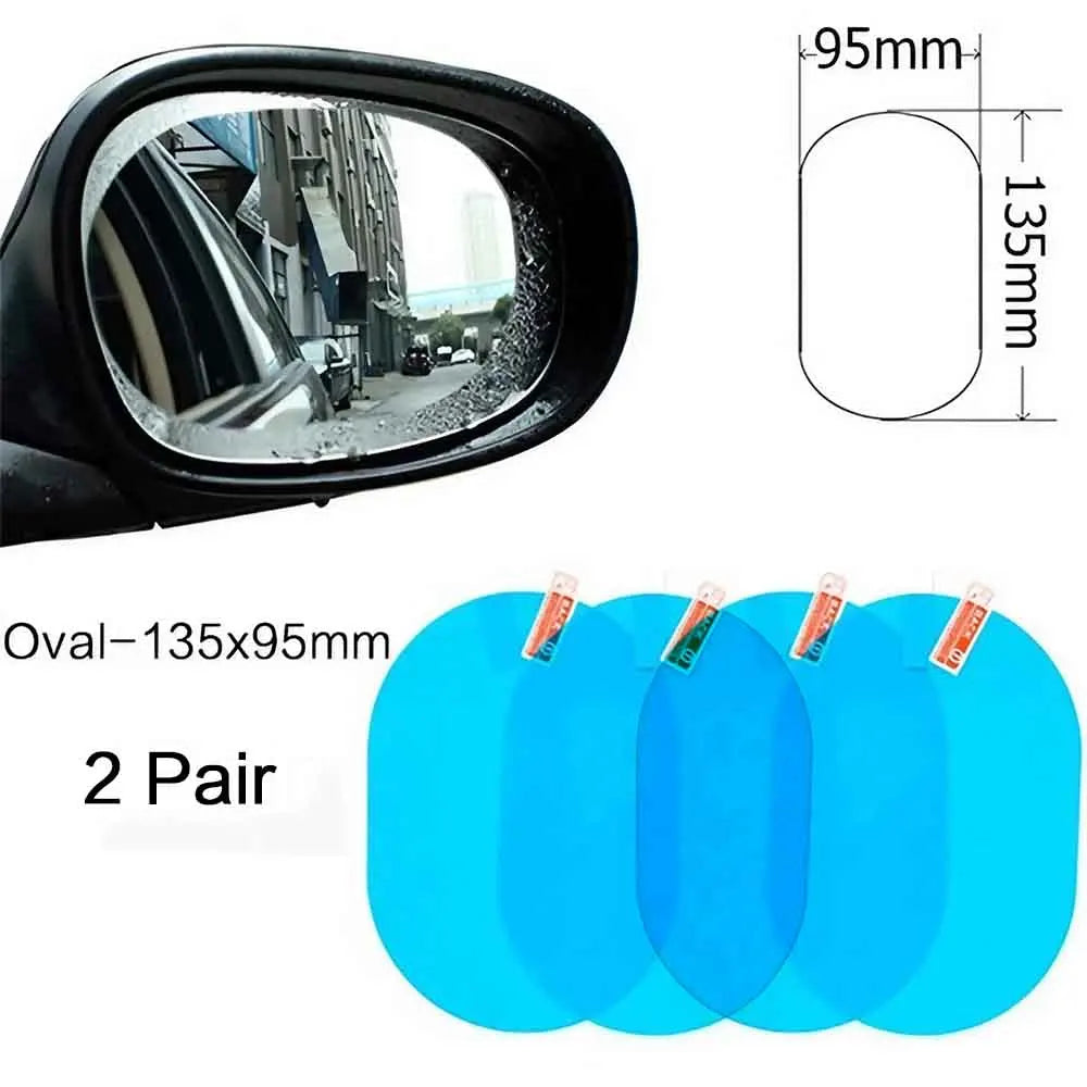 1 Pair/2 Pairs Car Rearview Mirror Rainproof Film, Clear Vision in Rain, Anti-Fog Car Mirror Sticker Accessories