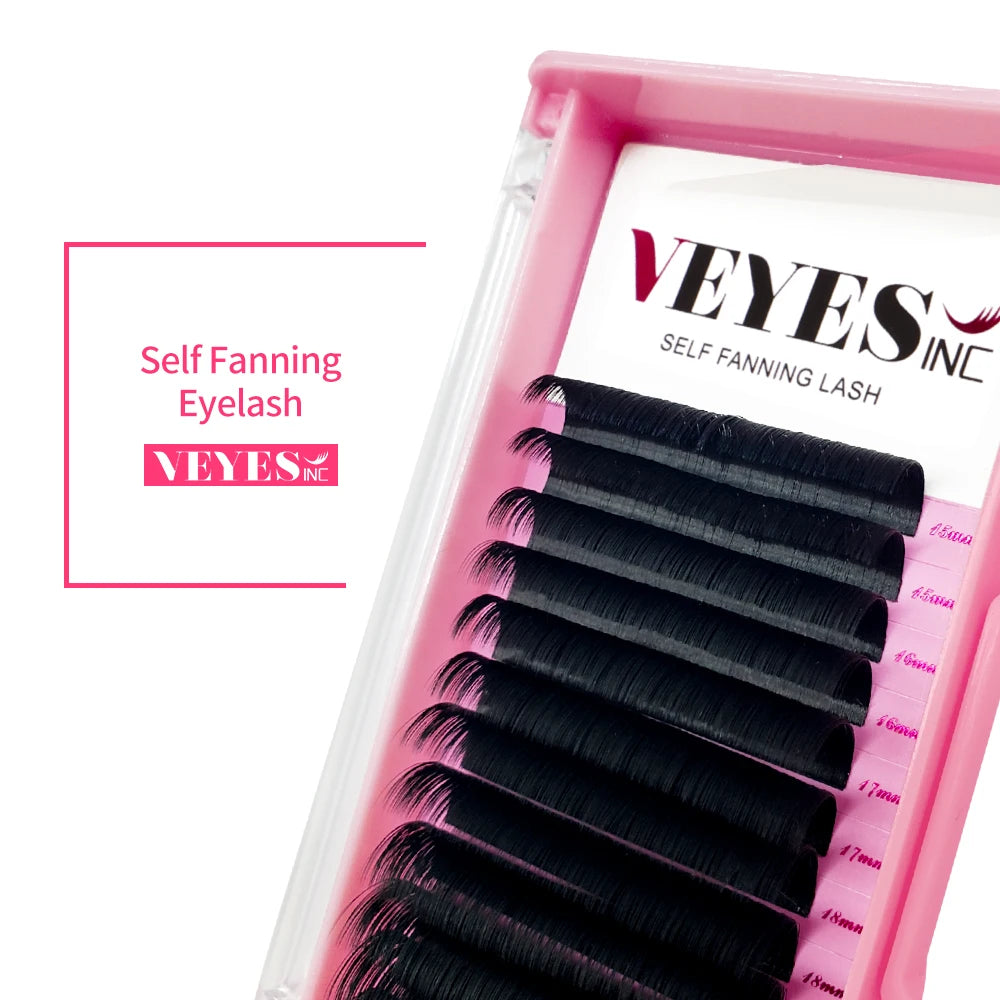 Veyes Inc Easy Fanning Eyelash Extensions Veyelash Volume Lashes Fast Bloom Automatic Flowering Natural Makeup Beauty