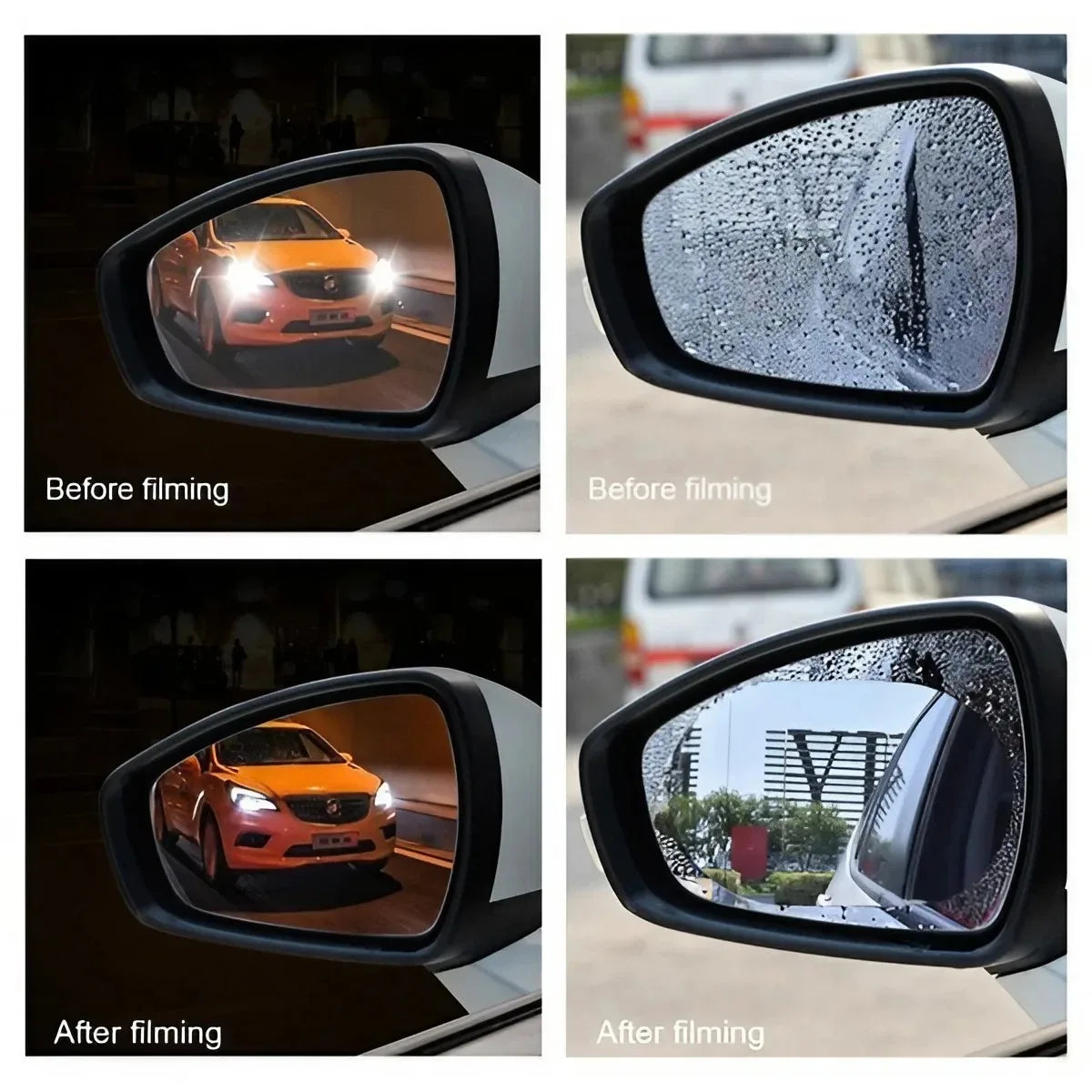 1 Pair/2 Pairs Car Rearview Mirror Rainproof Film, Clear Vision in Rain, Anti-Fog Car Mirror Sticker Accessories