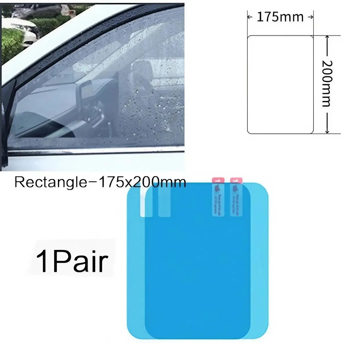 1 Pair/2 Pairs Car Rearview Mirror Rainproof Film, Clear Vision in Rain, Anti-Fog Car Mirror Sticker Accessories