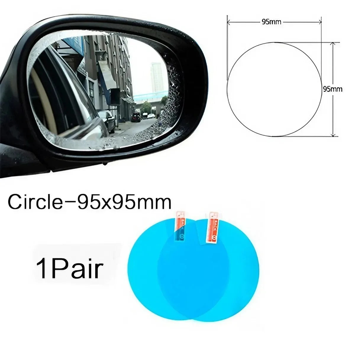 1 Pair/2 Pairs Car Rearview Mirror Rainproof Film, Clear Vision in Rain, Anti-Fog Car Mirror Sticker Accessories