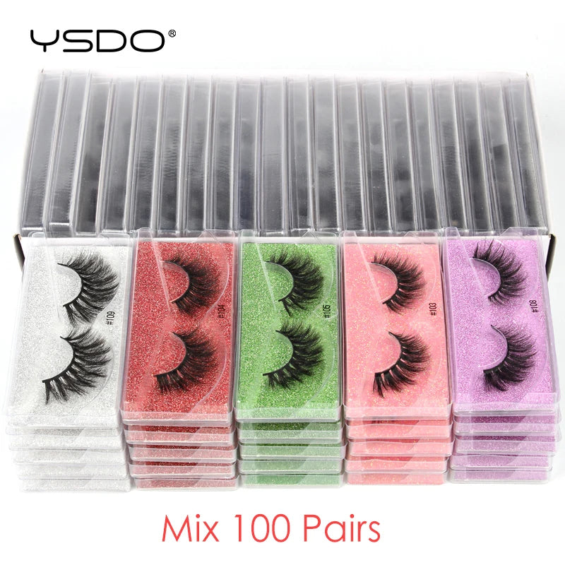 Eyelashes 4/10/50/100 PCS 3d Mink Eyelashes Natural Mink Lashes False Eyelashes Makeup Lashes In Bulk