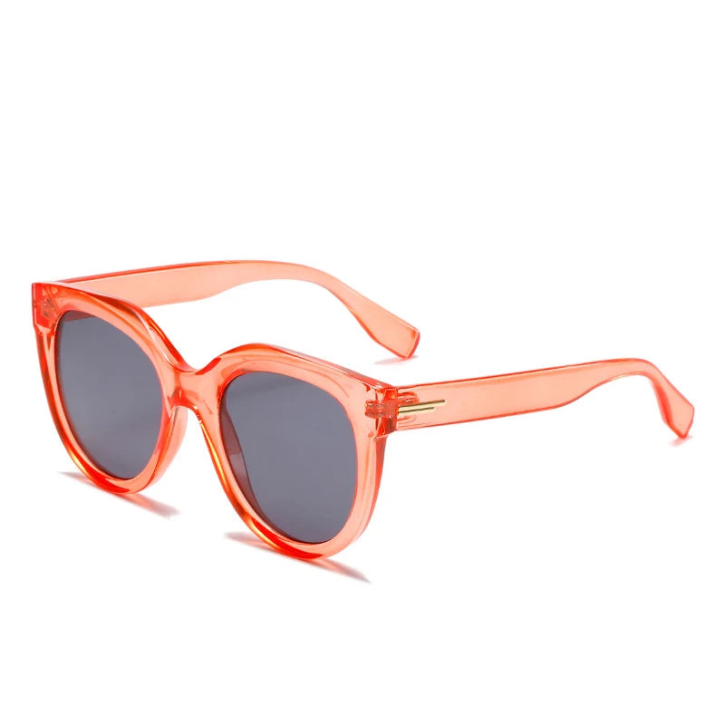 Fashion Round Sunglasses Gradient Lens Eyewear Shade Retro Square Decor Acrylic Sun Glasses UV400