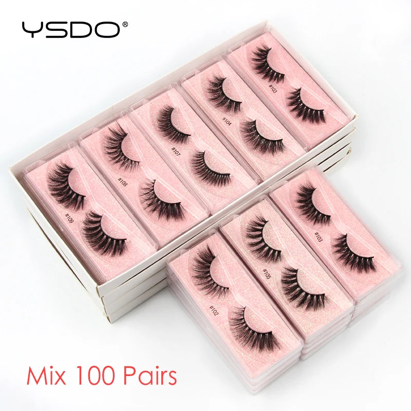 Eyelashes 4/10/50/100 PCS 3d Mink Eyelashes Natural Mink Lashes False Eyelashes Makeup Lashes In Bulk