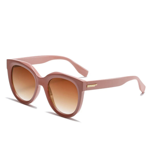 Fashion Round Sunglasses Gradient Lens Eyewear Shade Retro Square Decor Acrylic Sun Glasses UV400