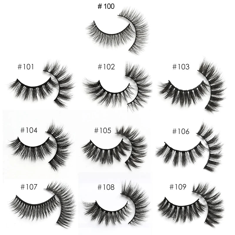 Mink Eyelashes False Fluffy Lashes Bulk Fake Eyelashes Package Natural Eyelash Bulk Wholesale Eye Lashes mink