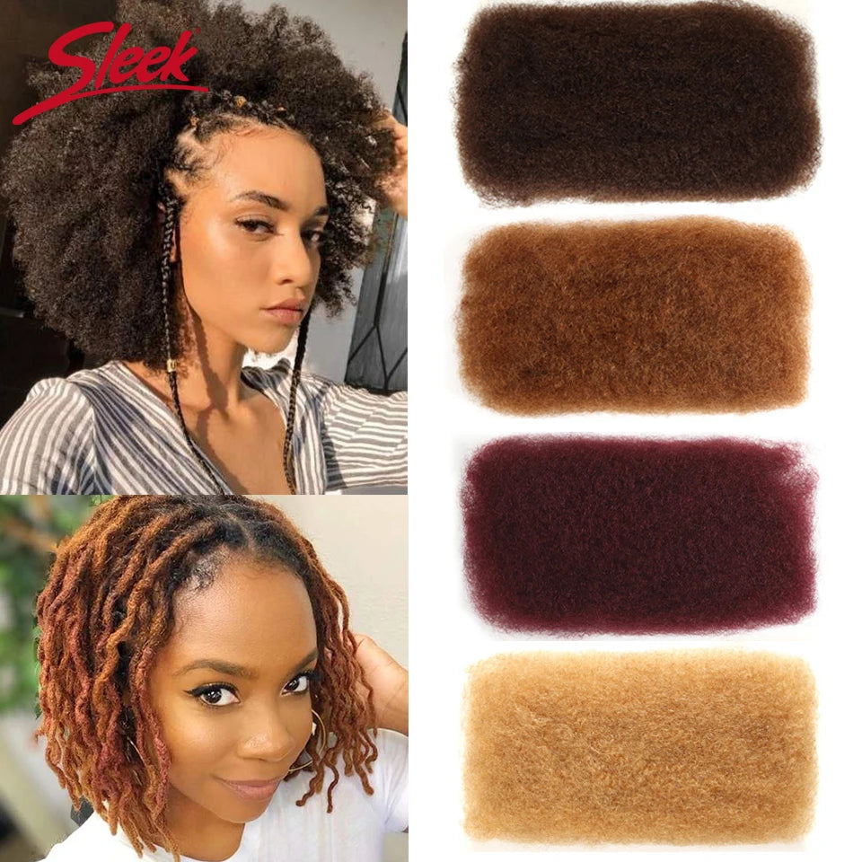 Remy Brazilian Hair Afro Kinky Curly Bulk Human Hair For Braiding 1 Bundle 50g/pc Natural Color Braids Hair No Weft