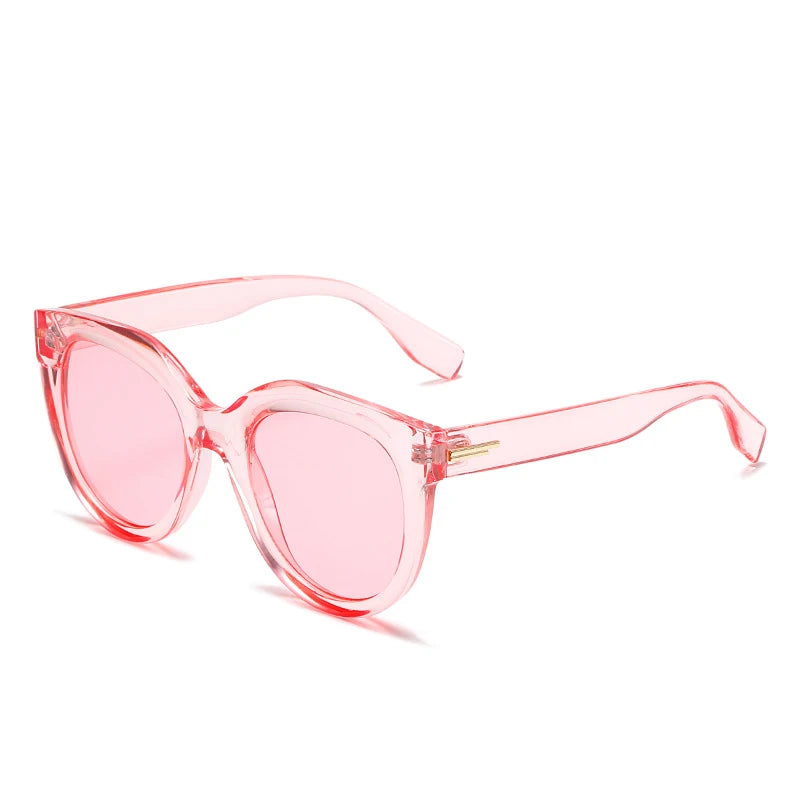 Fashion Round Sunglasses Gradient Lens Eyewear Shade Retro Square Decor Acrylic Sun Glasses UV400