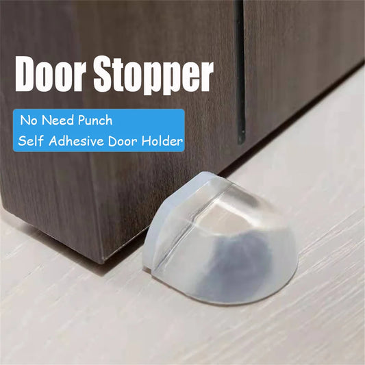 1pc Transparent Door Stopper Self Adhesive Door Holder Catch Floor Mounted Door Stop for Protection of Wall and Furniture Access