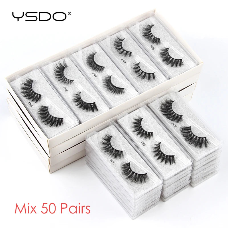 Eyelashes 4/10/50/100 PCS 3d Mink Eyelashes Natural Mink Lashes False Eyelashes Makeup Lashes In Bulk