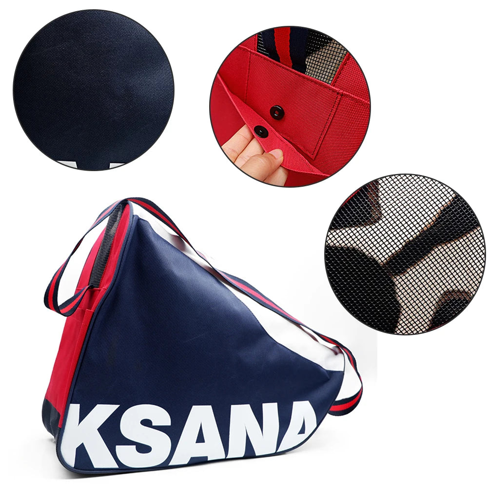 Universal Roller Skating Bag Waterproof Scratch-Resistant Wear-resistant Shoulder Storage Bag Large Capacity Triangle Carry Case