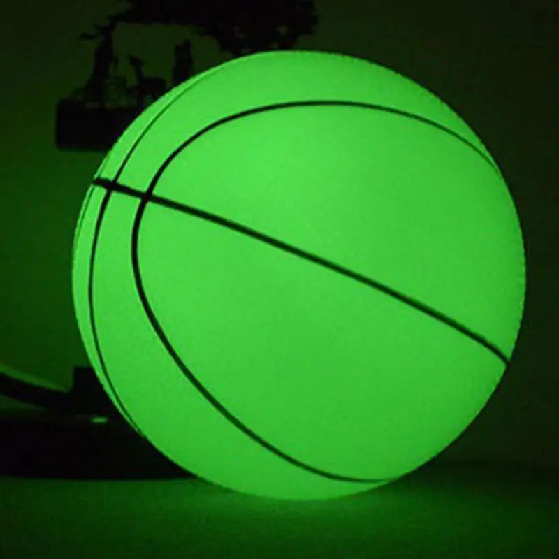 Luminous Basketball Glow In Dark Night Light Basketball Illuminated Reflective Glowing Kids Bouncy Balls For Play Indoor Outdoor