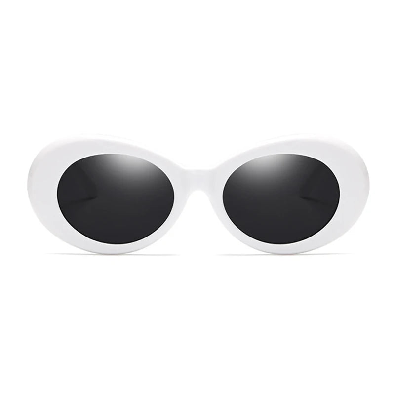 Sunglasses Men Women Vintage Oval Sun Glasses UV400 Retro Female Male White Black Sunglasses