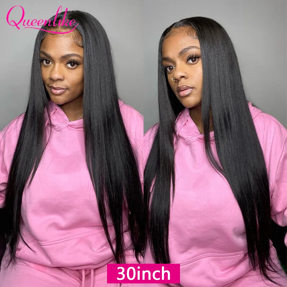 30 - 40inch Straight Human Hair Bundles with 5x5/6x6 Closure Brazilian Raw Bundles 100% Human Hair 13x4 Frontal Closure And Bundles