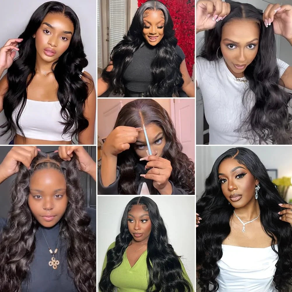 Glueless Wig Human Hair Ready To wear Pre Cut Pre Plucked 4x4 5x5 Hd Transparent Body Wave Lace Closure Wig Brazilian Wigs