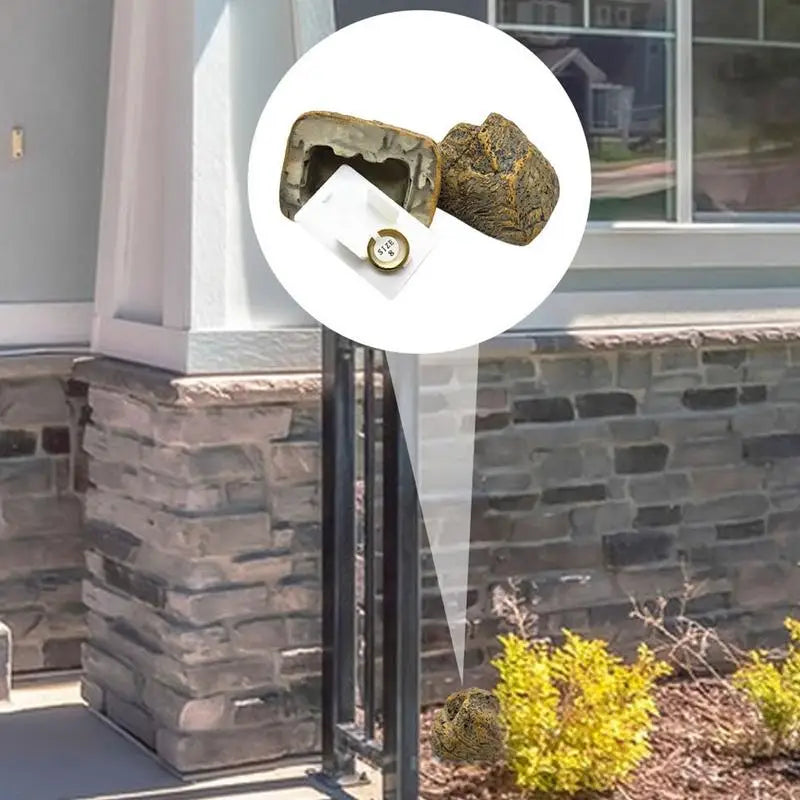 Key Rock Hiders Outside Stone Key Case Resin Faux Rock Looks Safe Key House Holder For Outdoor Garden Yard Decoration