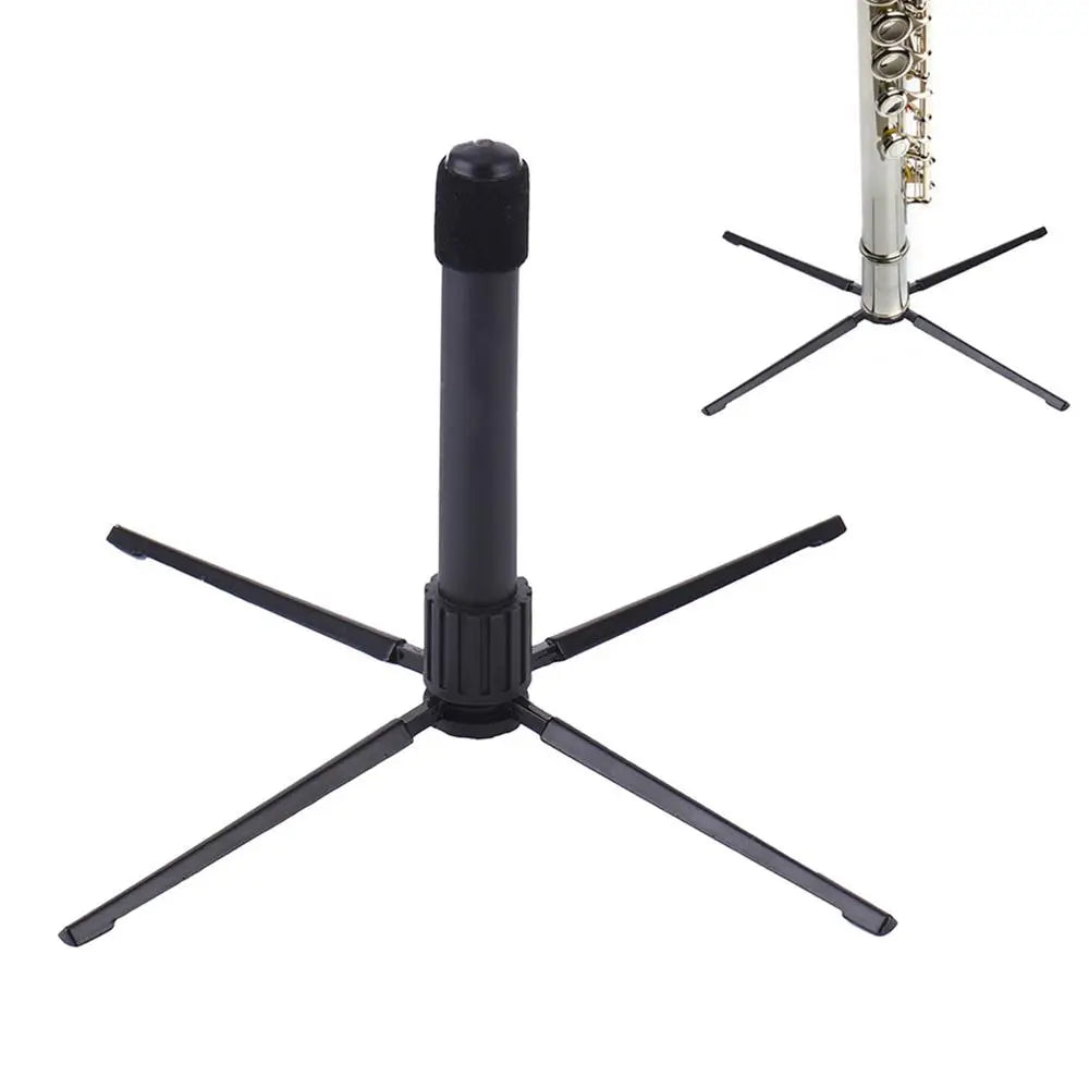 Flute Clarinet Stand Foldable Tripod Holder Stand With Metal Leg Base Foldable For Flute Clarinet Support For Musical Instrument