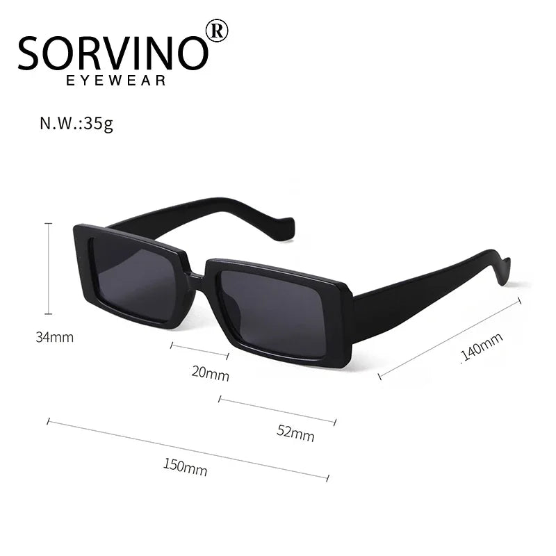 Retro Rectangle Sunglasses Design Fashion Flat Top Sun Glasses Shades