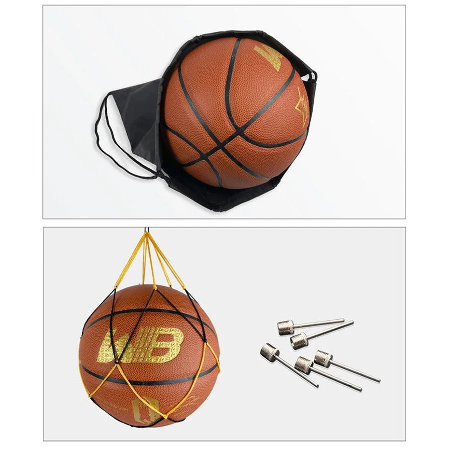 Football Inflatable Soccer Ball Needle Nets Ball Football Accessory Set