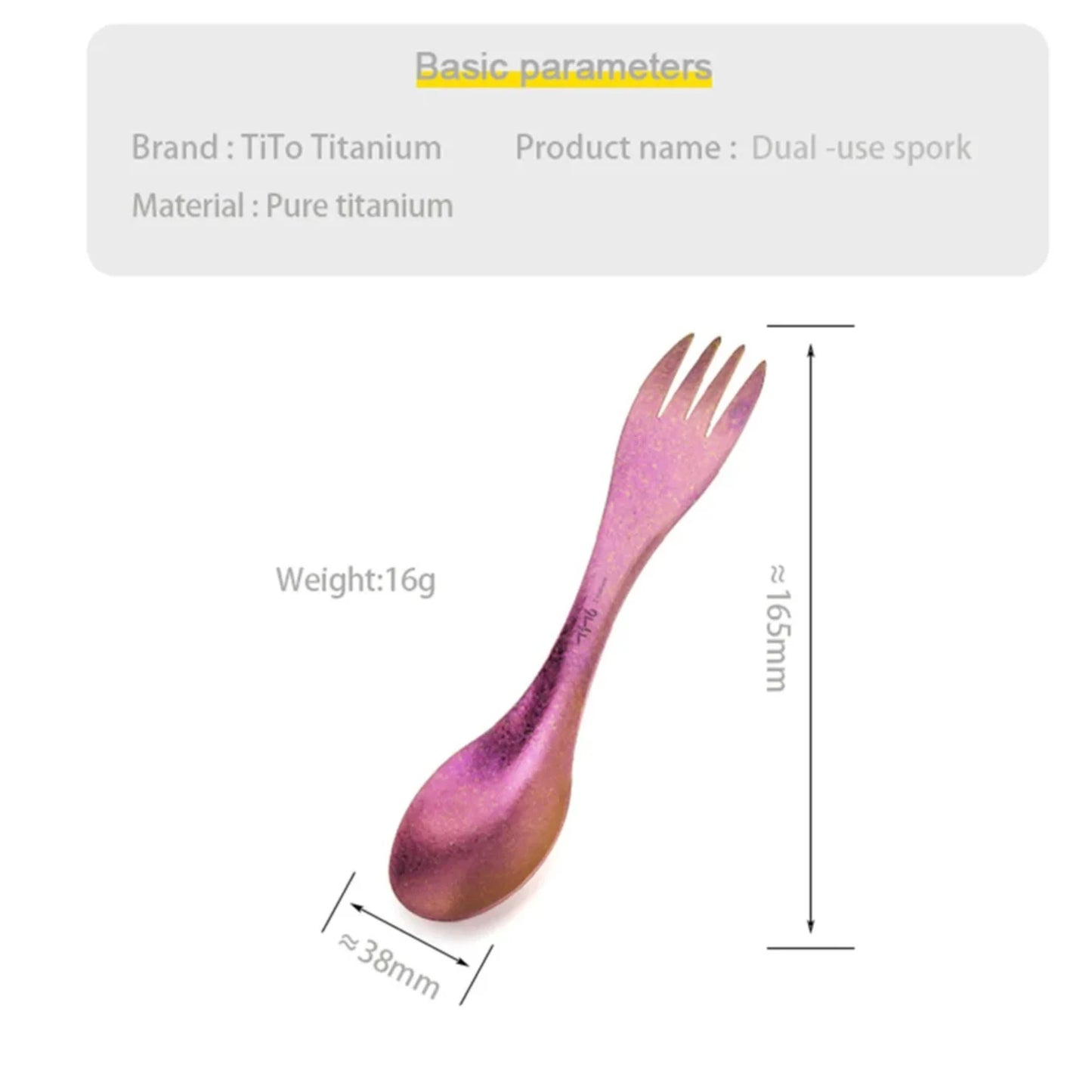 New 2in1 Spork Spoon Tableware Ultralight Cookware Portable  Outdoor Camping Picnic Accessories Hiking Travel Cookware