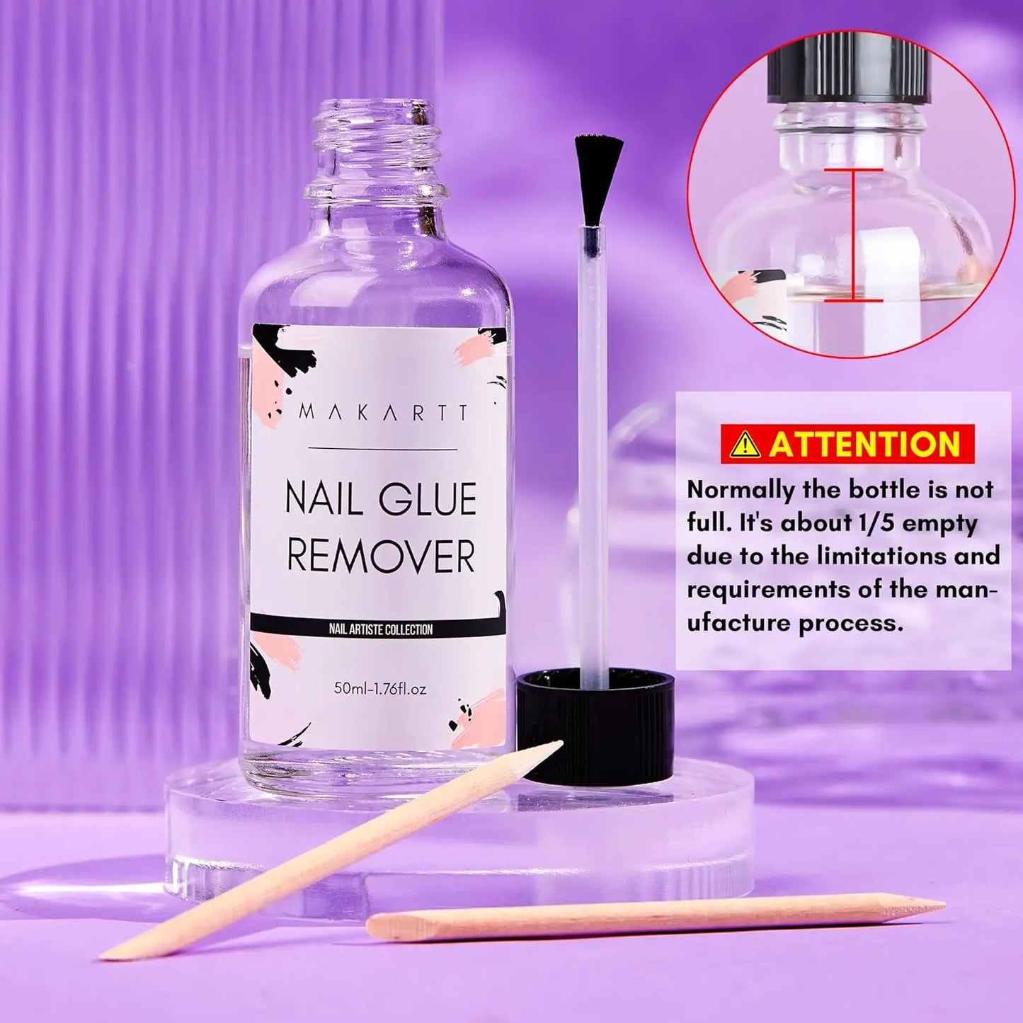 Nail Glue Remover Glue Off for False Nails, Press ON Nails Glue Remover Fake Nail Adhesives Remover Nail Glue