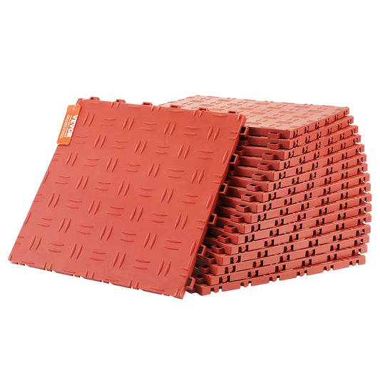 VEVOR Garage Tiles Interlocking 25/50 Pack Garage Floor Covering Tiles, Non-Slip  Garage Flooring Tiles, for Garages, Basements