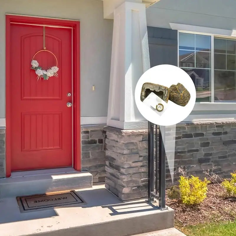 Key Rock Hiders Outside Stone Key Case Resin Faux Rock Looks Safe Key House Holder For Outdoor Garden Yard Decoration