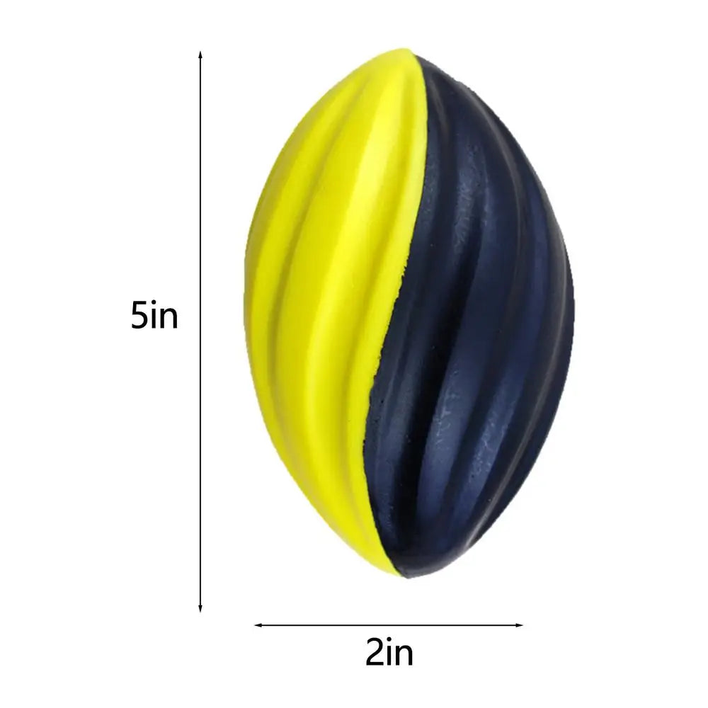 Rugby Ball For Kids Slow Rebound Spiral Rugby Ball For Training 5 Inches Rugby For Indoor & Outdoor Sports Solid Rugby Toys For