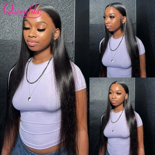 6X6 5x5 4X4 Lace Closure With 30 40 Inch Human Hair Bundles With 13x4 Frontal Straight Brazilian Weave 3 Bundles With Closure