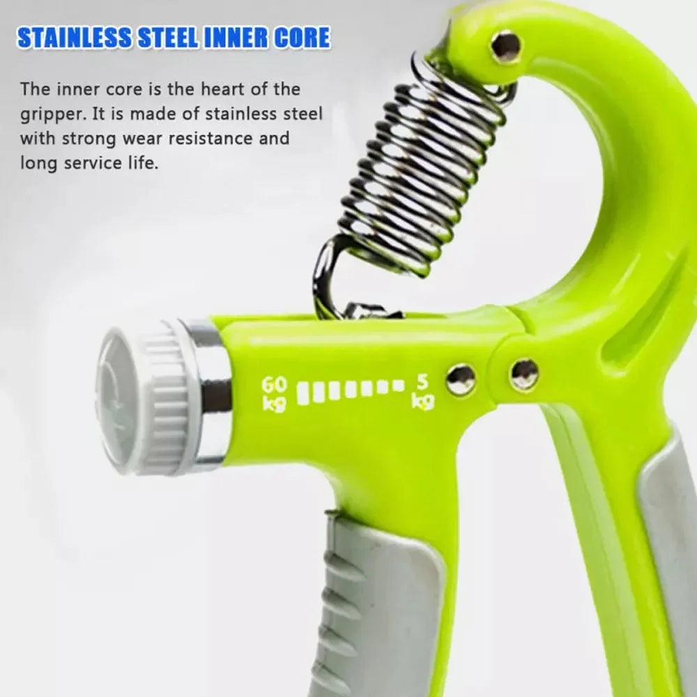 New 5-60KG Adjustable Hand Trainer Gym Fitness Training Hand Grip Exerciser Wrist Finger Rehabilitation Training Hand Grip Green