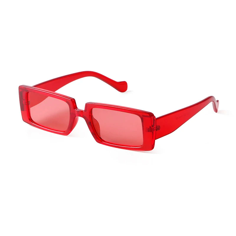 Retro Rectangle Sunglasses Design Fashion Flat Top Sun Glasses Shades