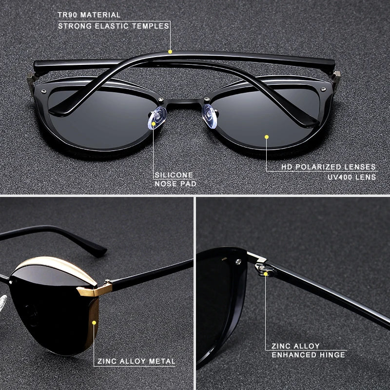 Fashion Polarized Sunglasses Driving Shades Luxury Classic Round Sun Glasses