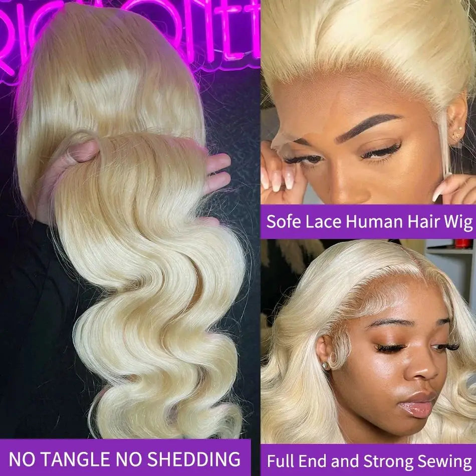 200 Density 30 38 Inch 613 Honey Blonde Color Wig Transparent Body Wave 13x6 Frontal Human Hair For Women 13x4 Lace Front Wigs