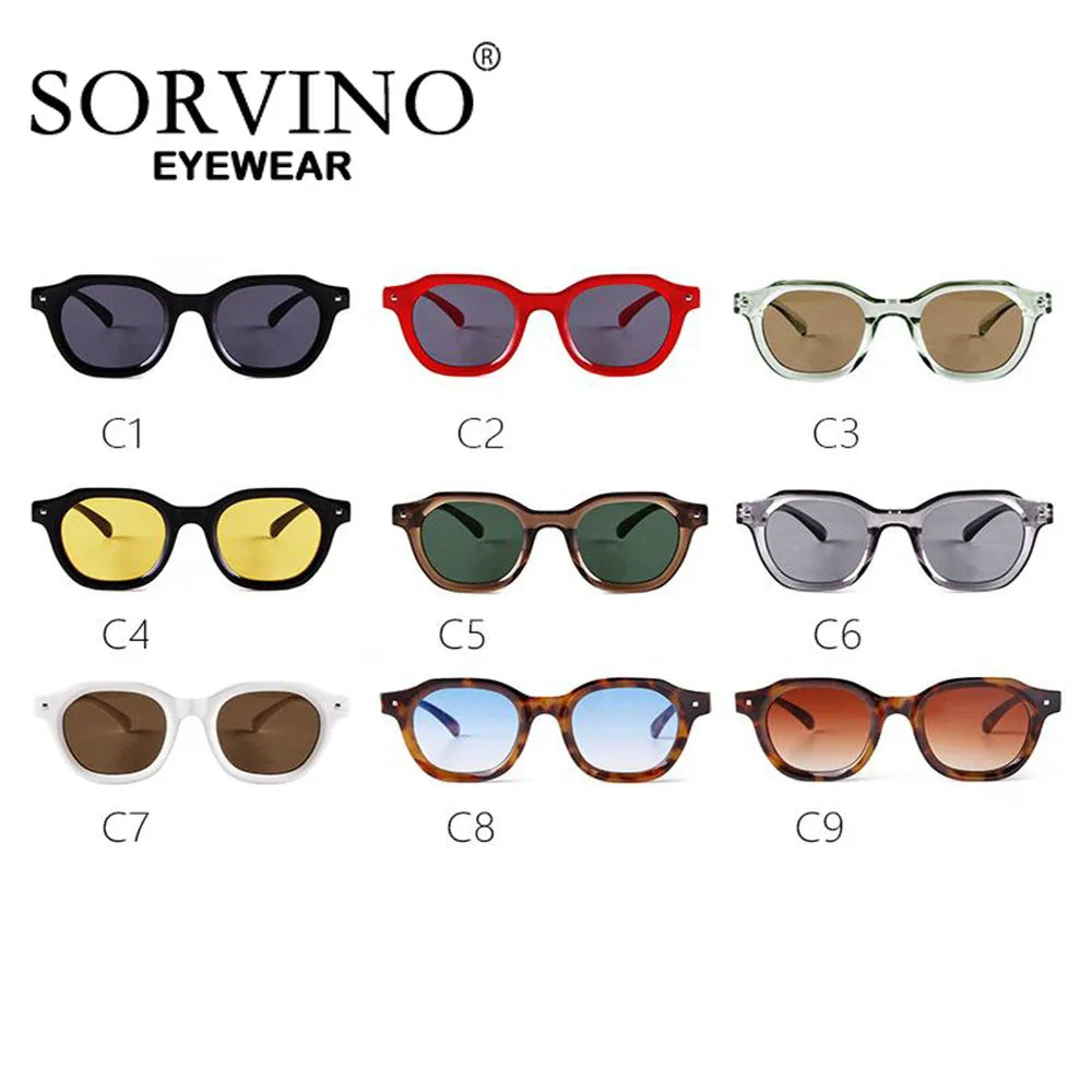 Fashion Green Frame Yellow Lens Square Sunglasses Brand Design Vintage Rivets Rectangle Sun Glasses Shades