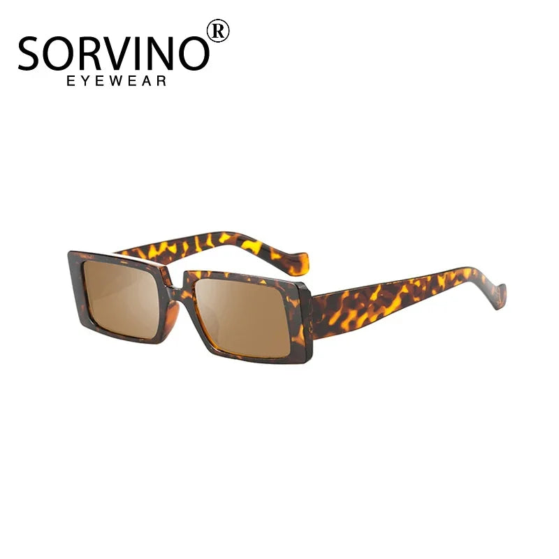 Retro Rectangle Sunglasses Design Fashion Flat Top Sun Glasses Shades