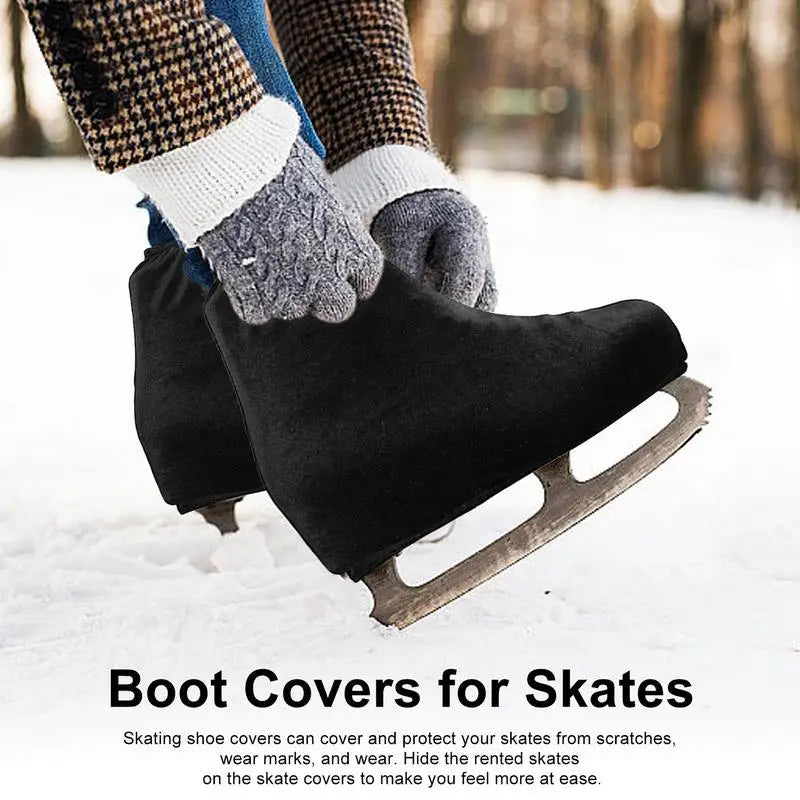 Figure Skate Boot Covers | Flannel Skate Boot Covers for Roller Skating Wear | Ice Skate Boot Covers Protect and Be Performance