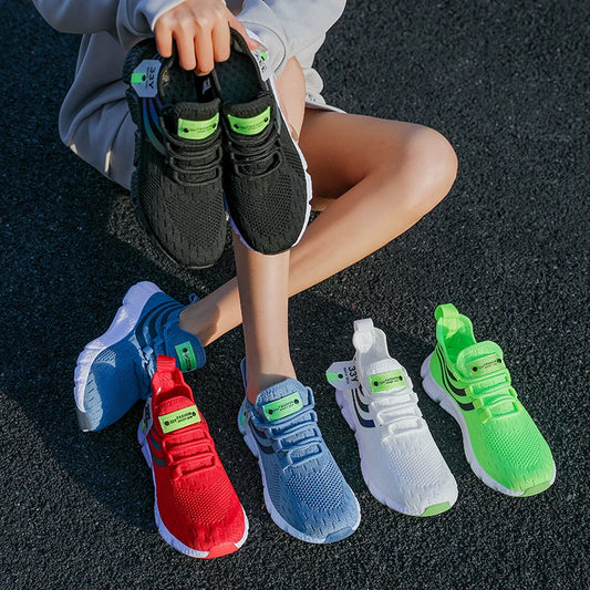 Women Casual Sports Shoes Breathable Lightweight Sneakers Anti-slip Flats Outdoor Running Walking Shoes Female Shoes