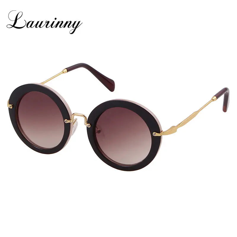 New Retro Round Glasses for Luxury Designer Gradient Lens Fashion Sunglasses HD Lens UV400 Protection