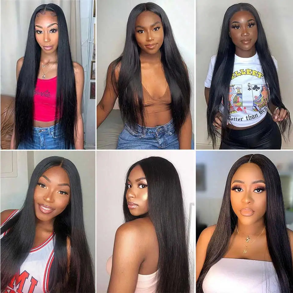 Wear Easy Go Wig Human Hair Ready To Wear Pre plucked Straight Human Hair Wigs 5x5 Lace Closure Pre Cut 13x4 Lace Front Wigs