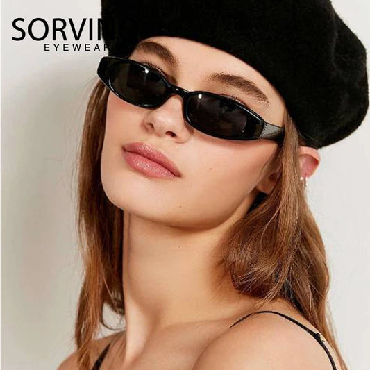 Small Narrow Cat Eye Sunglasses Women Men Designer Festival Retro Tiny Sun Glasses Shades