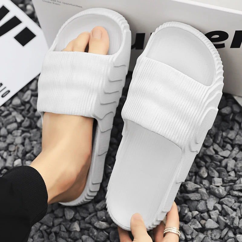 Soft Home Slippers Summer Indoor Skid Proof Bathroom Slippers Sandals Hotel Solid Color Men Women Flip Flops Flat Shoes