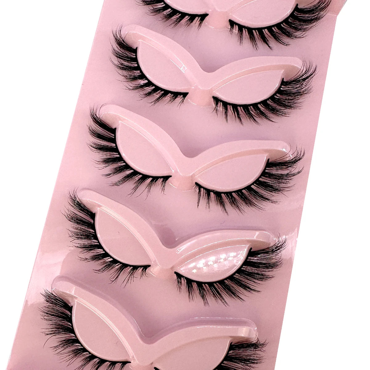 New Cat Eye Lashes Mink Eyelashes 3D Curl Winged Natural Realistic Messy End Eye Elongated Thick False Eyelashes Soft Fake Lashes