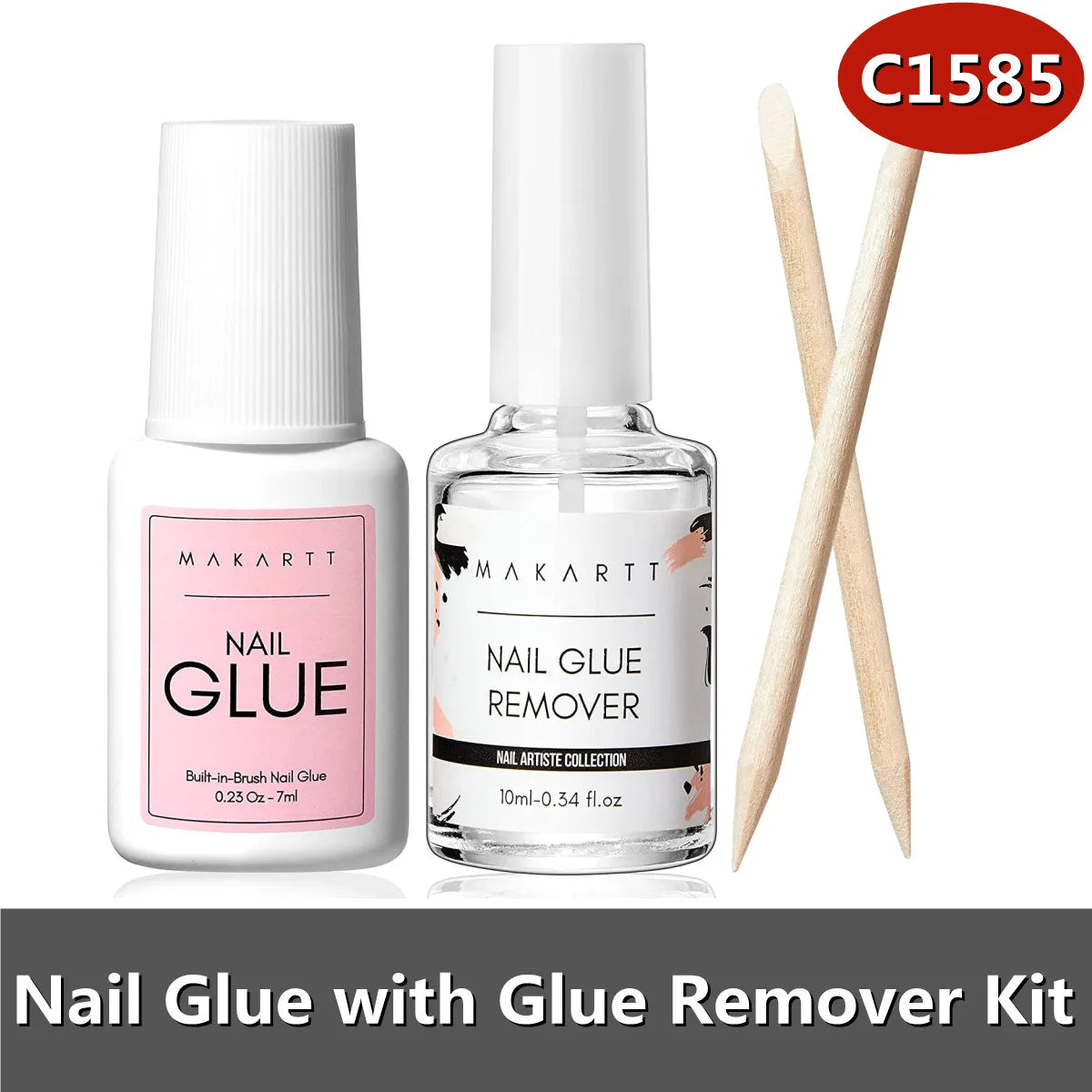 Nail Glue Remover Glue Off for False Nails, Press ON Nails Glue Remover Fake Nail Adhesives Remover Nail Glue