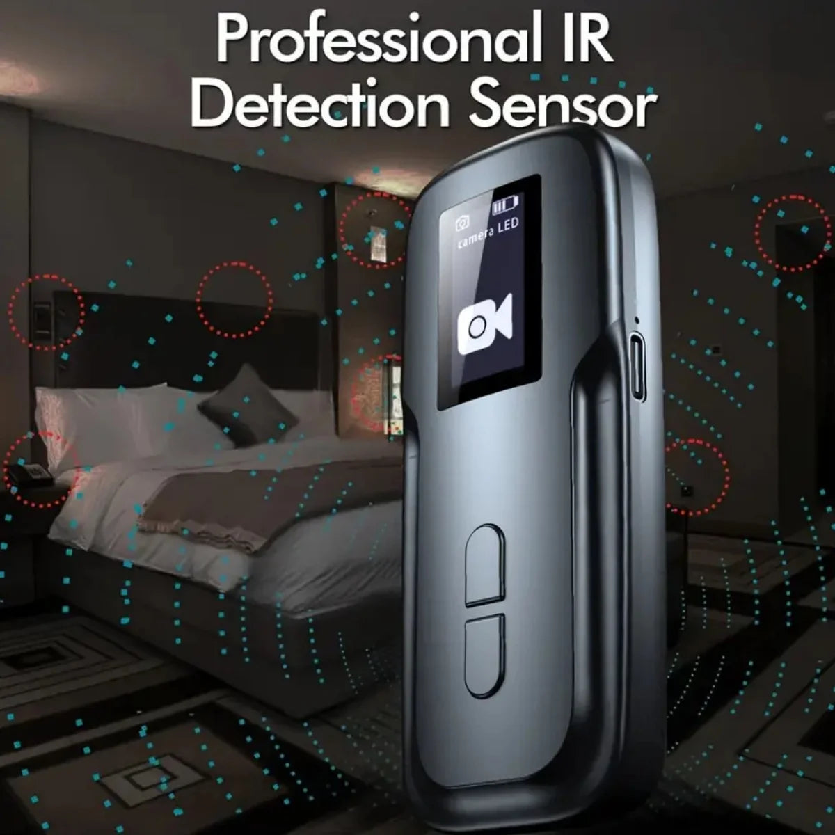 Hidden Camera Detectors Device Detector, Spy Detector, RF/Bug Signal Scanning/IR Mode Detection/Magnetic Field Detection