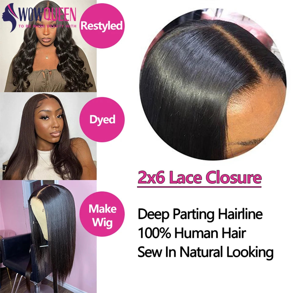 Straight Human Hair Bundles with Closure 2x6 4x4 Raw Brazilian Hair Extensions Weave 3 4 Bundles with 13x4 Transparent Frontal