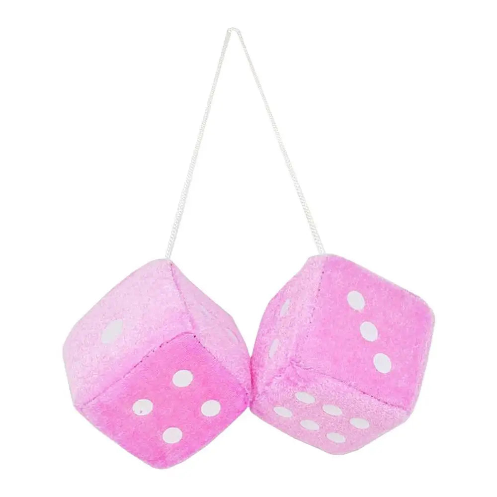 Car Plush Dice Pendant New Year Dice Velvet Dice Model Auto Rear View Mirror Pendant Cube Decoration Car Styling Accessories