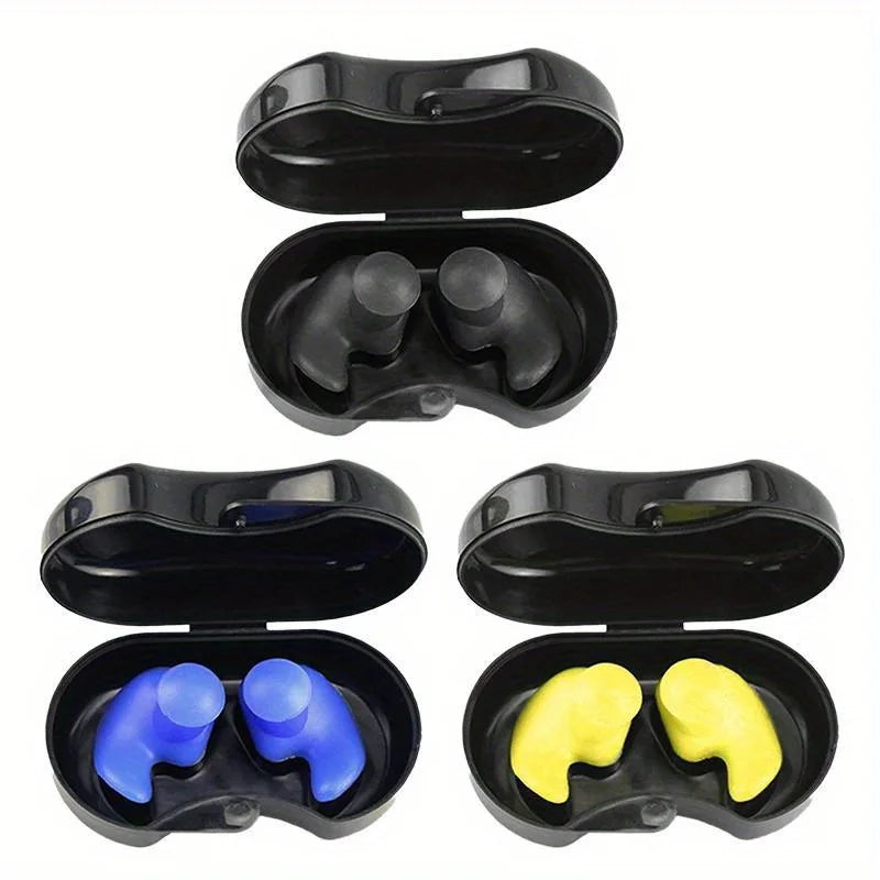 2 pieces Swimming Earplugs Waterproof Reusable Silicone Ear Plugs Diving Sport Plugs  Water Surf Showering Bathing