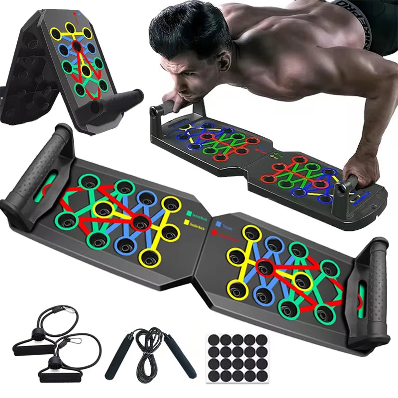 Push-up Board Set Portable Multifunctional Push-up Bar Foldable Fitness Equipment For Chest Abdomen Arms/Back Training