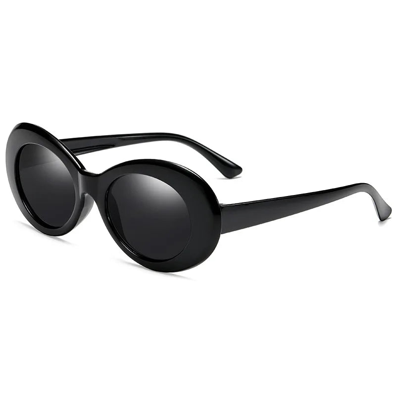 Sunglasses Men Women Vintage Oval Sun Glasses UV400 Retro Female Male White Black Sunglasses